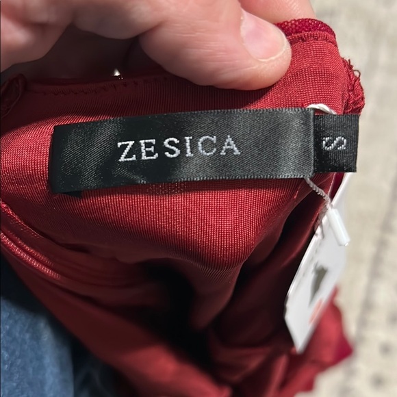 ZESICA Elegant Red Women's Dress - Picture 3 of 6